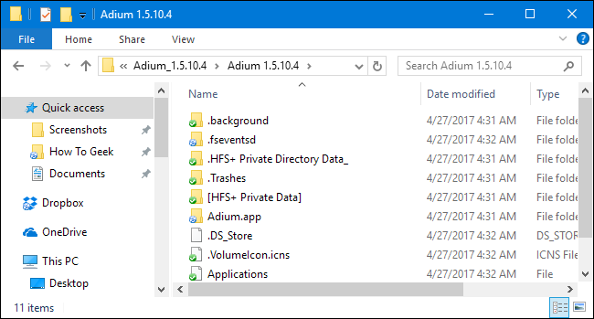 open a dmg file in windows